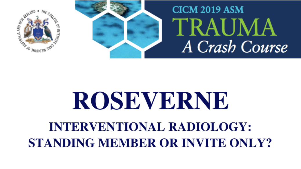 Interventional radiology standing member or invite only