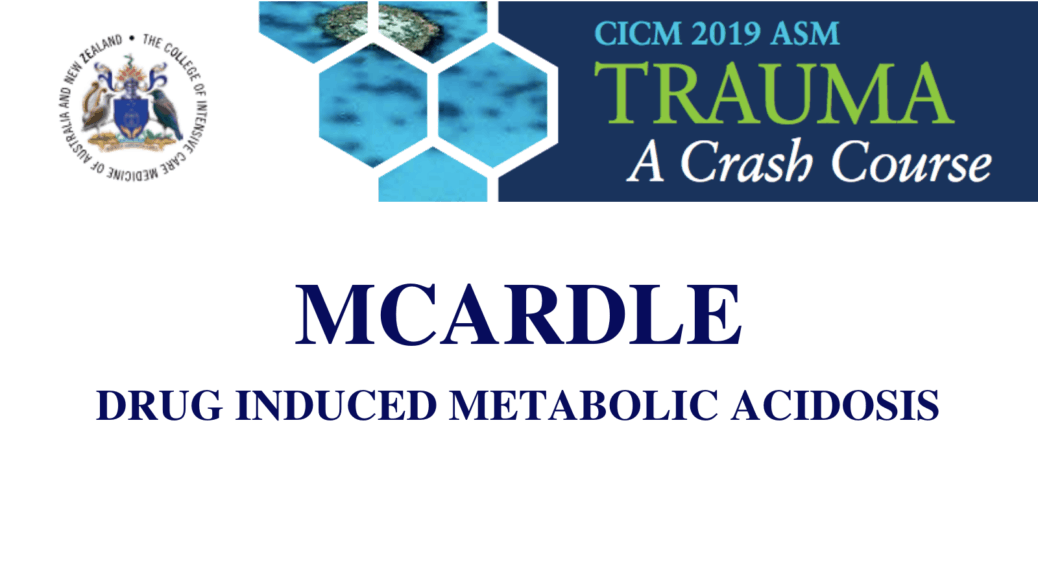 Drug induced metabolic acidosis