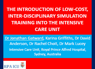 Introducing low-cost, interdisciplinary simulation training in ICU