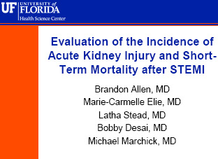 Acute kidney injury & mortality after STEMI