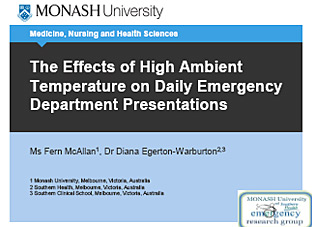 Effects of high ambient temperature on daily ED presentations