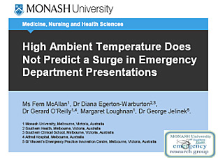 High ambient temperature does not predict a surge in ED presentations