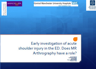Investigation of acute shoulder injury in the ED: role of arthrography